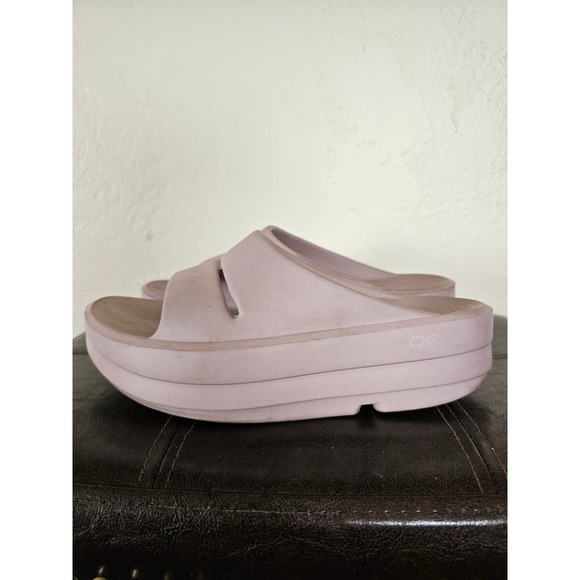 OOFOS Stardust Oomega Ooahh Platformed Feet Friendly Comfy Sandals sz 7 - Picture 9 of 9
